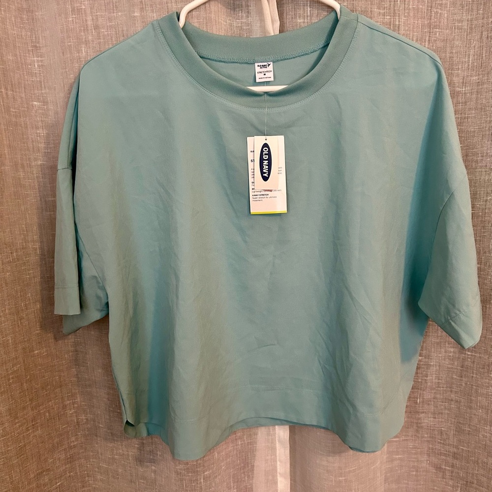 Old Navy Green Boxy Crop T-Shirt